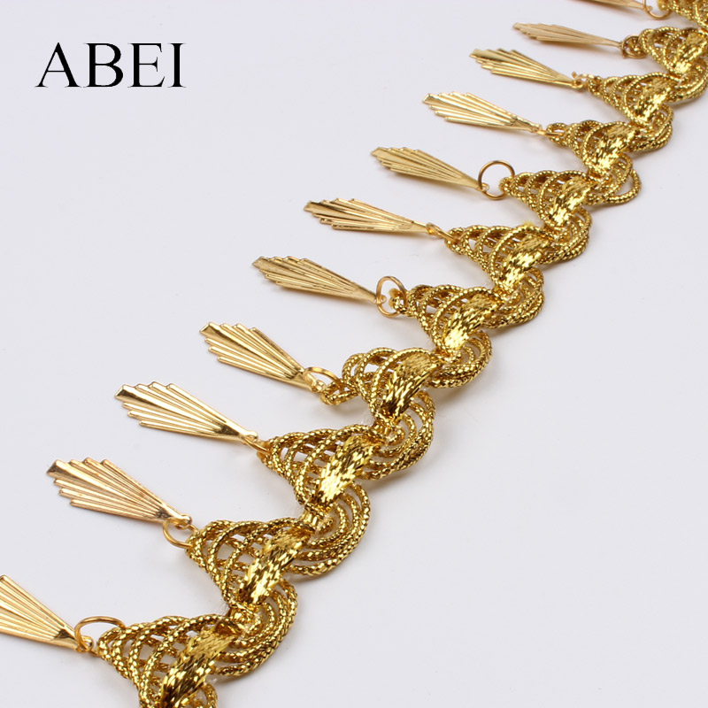 Fringe Ribbon Sewing - Frange en dentelle dorée tressée, 4cm,