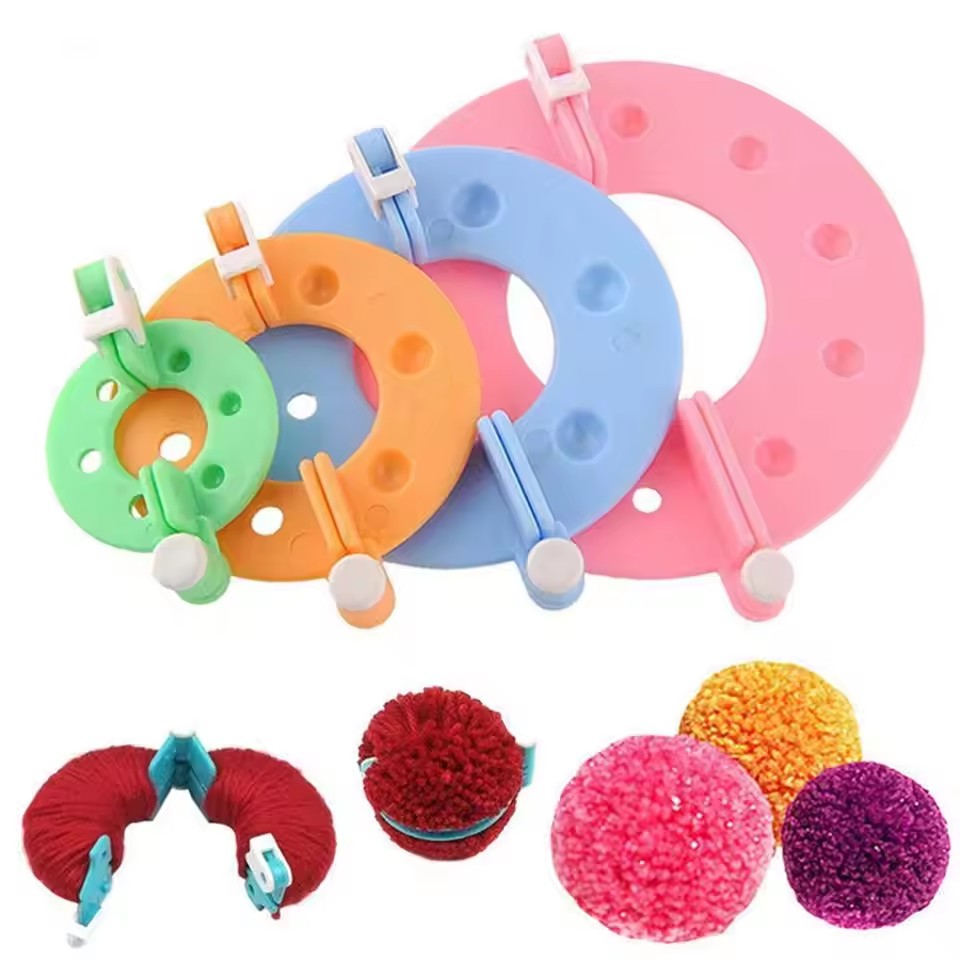 Pom Pom Maker Tool - Kit de 8 outils de tricotage