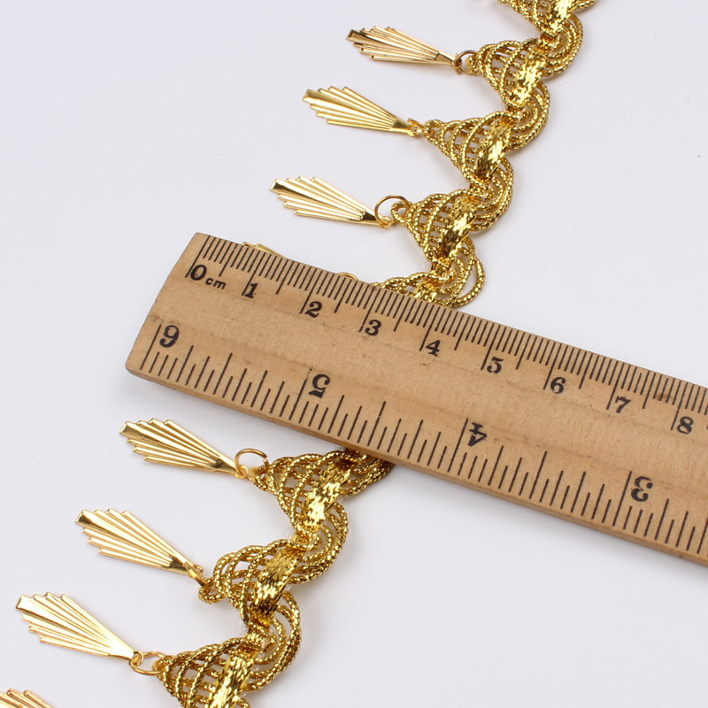 Frange en dentelle dorée tress - Fringe Ribbon Sewing avis et prix