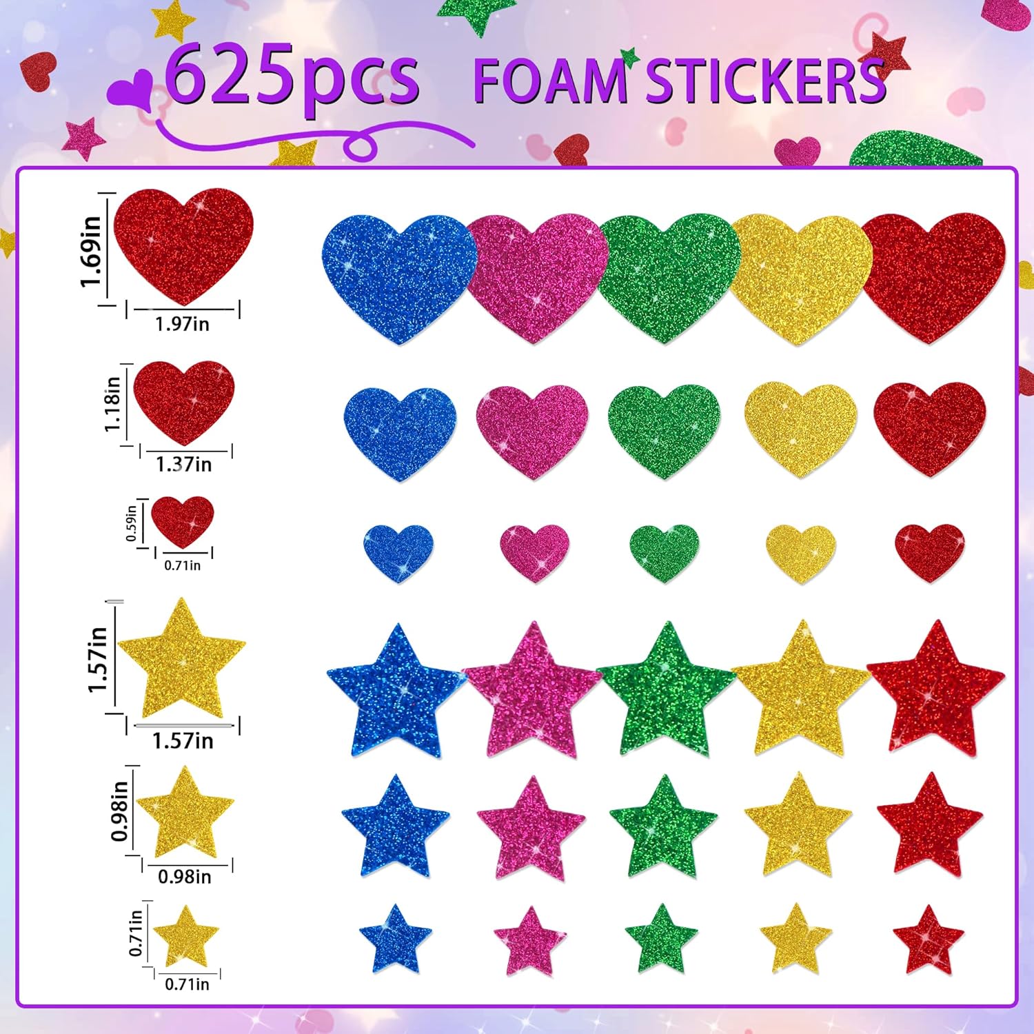 625 autocollants en mousse en  - Glitter Vinyl Roll avis et prix