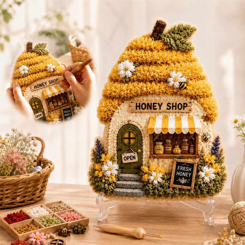 Kit DIY Poke Art Maison Champi - Embroidery Craft avis et prix