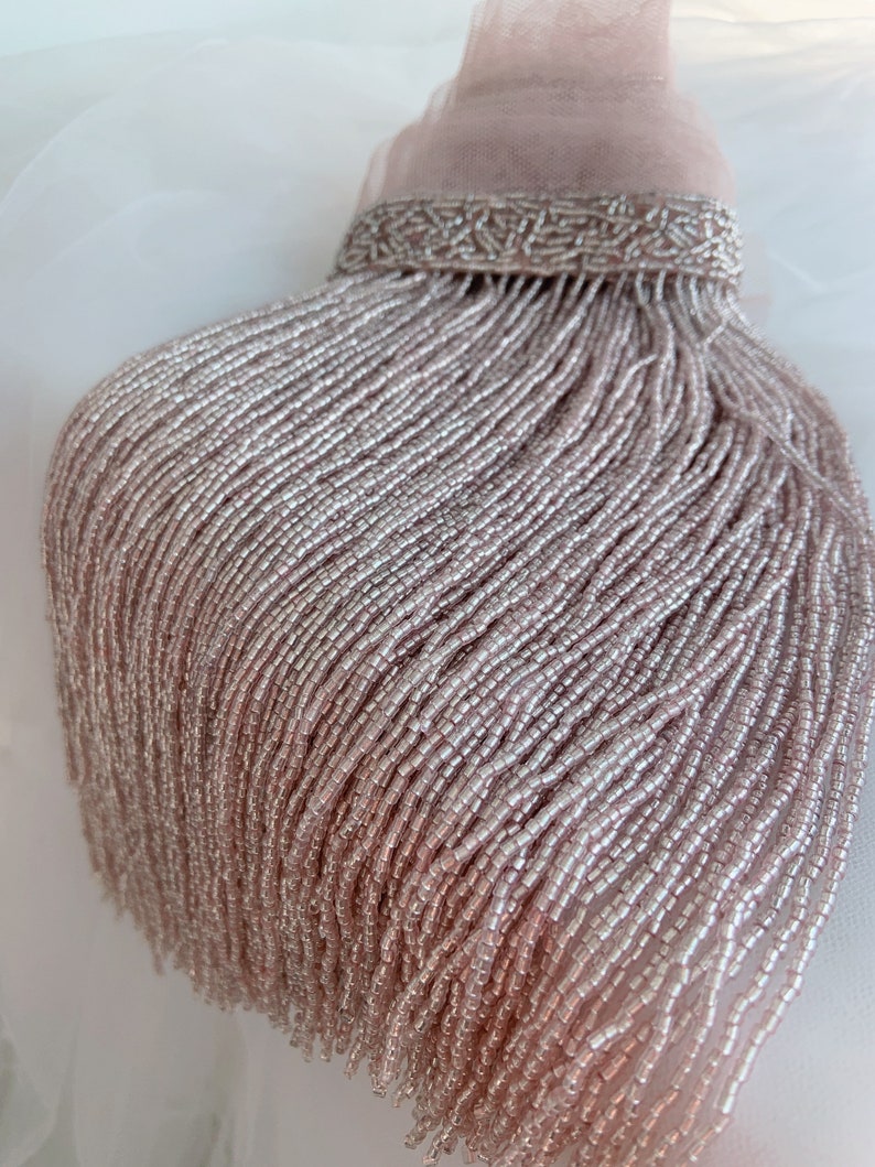 Garniture de Frange de Perles  - Beaded Trim Fringe avis et prix