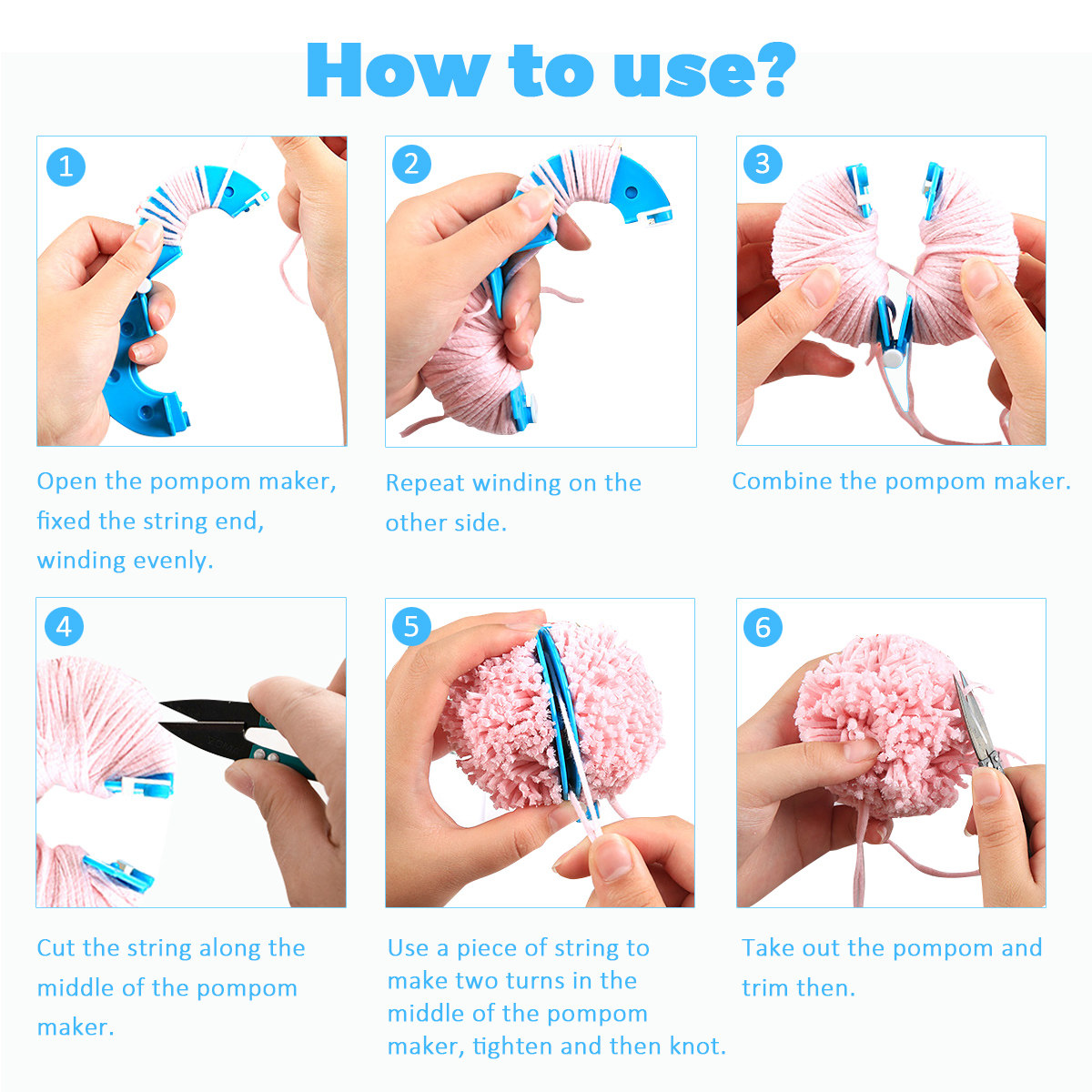 Kit de 8 moules à pompons de 4 - Pom Pom Maker Tool avis et prix