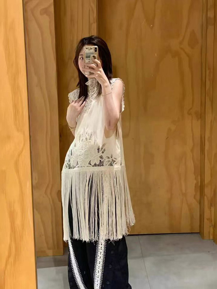 Chemisier femme style français - Tassel Fringe Trim avis et prix